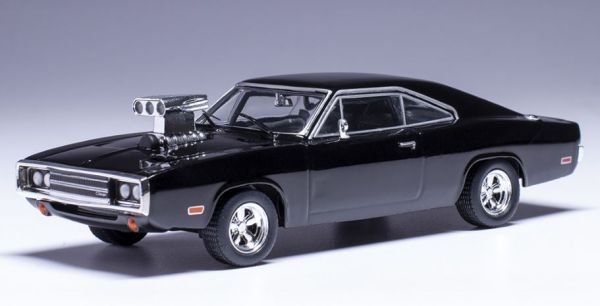 IXO-U43RDC007 - 1970 DODGE Charger Zwart met uitgaande motor - USA EDITIE - 1