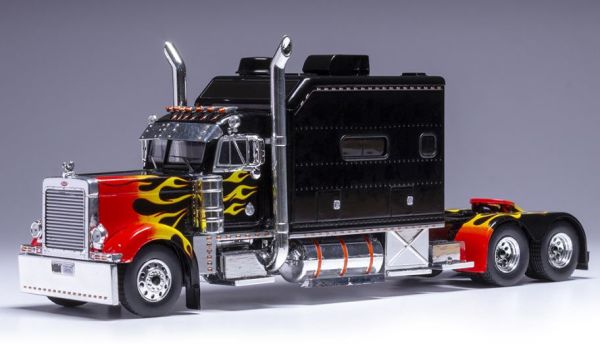 IXO-U43TR002 - PETERBILT 379 6x4 2002 Custom Zwart met vlammen - USA EDITIE - 1