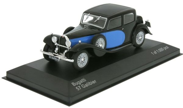 WBX123 - BUGATTI 57 Galibier 1934 blauw zwart - 1