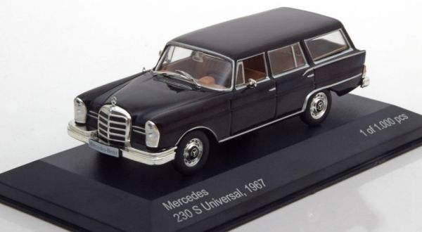 WBX207 - MERCEDES BENZ 230 S Universele stationwagen 1967 zwart - 1