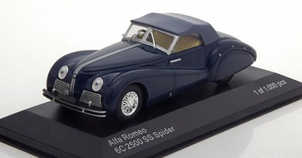 WBX219 - ALFA ROMEO 6C 2500 SS Spider cabriolet 1939 donkerblauw - 1