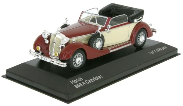 WBX258 - HORCH 853A cabrio 1938 rood en beige - 1
