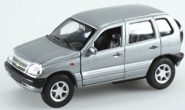 WEL11360 - CHEVROLET Niva 4x4 grijs pull-back speelgoed - 1