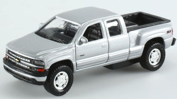 WEL11362 - CHEVROLET 99 Silverado grijs pick-up terugtrekspeelgoed - 1