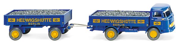 WIK043402 - MERCEDES LP321 Dieplader met aanhanger 2 Assen HEDWIGSHUTTE - 1