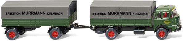 WIK048601 - KRUPP 806 Pausbacke 4x2 dieplader met laadbak 2-assige aanhanger Spedition Murrmann - 1