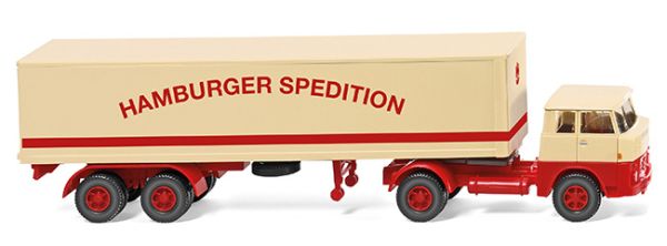 WIK051319 - HENSCHEL HS 14/16 4x2 met semi-starre bak 2 assen Hamburger Spedition - 1