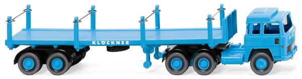 WIK051846 - MAGIRUS 235D 6x4 met Klockner 2 assige semi dieplader - 1