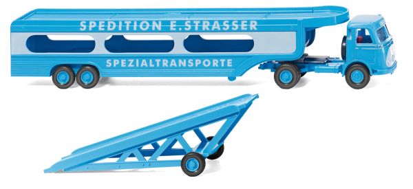 WIK058049 - MERCEDES Pullman 4x2 met Spedition E.Strasser 2-assige oplegger - 1