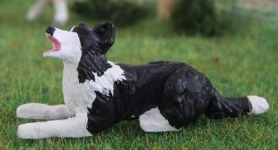 WMA12 - Bordercollie liggend - En Miniature - 1