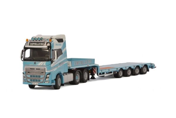 WSI01-1797 - VOLVO FH4 GL 6x4 met CEPELUDU 4-assige dieplader - 1