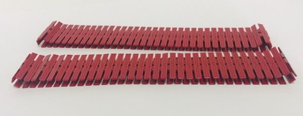 YCC522-2 - Set rupsbanden voor LIEBHERR LR 1600 kraan Rood RAL 3002 - 1