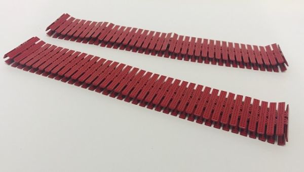 YCC523-2 - Set rupsbanden voor LIEBHERR LR 1750 kraan Rood RAL 3002 - 1