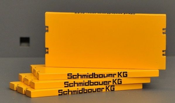 YCC604-1S - 4 rijplaten - 11 x 5 cm - Geel RAL1007 SCHMIDBAUER KG - 1