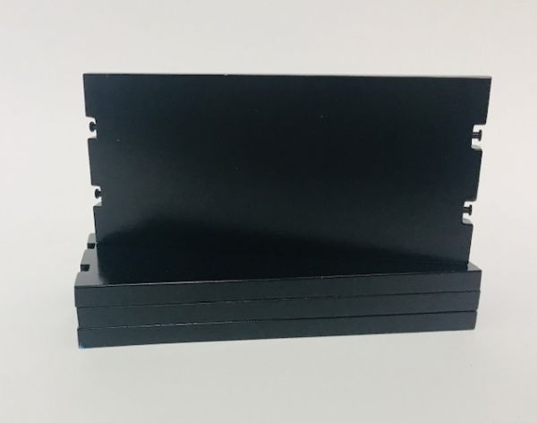YCC604-4 - 4 rolplaten - 11 x 5 cm - Zwart RAL 9005 - 1