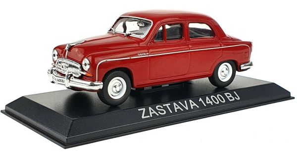 MAGLCZAS1400 - ZASTAVA 1400 BJ 4-deurs saloon 1950 rood verkocht in blister - 1