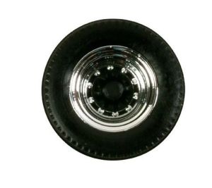HER052597 - 12 sets banden met velgen voor aanhanger - Chroom en zwart