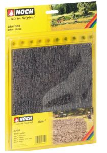 NOC07450 - Natur+ veld van aarde 21x19 cm met 10 graspollen