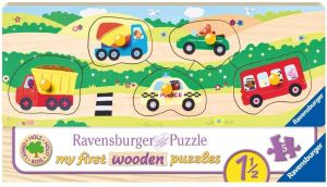 RAV03236 - Mijn eerste houten puzzels - Voertuigen 5 stuks