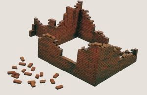 ITA0405 - Bakstenen muren om te monteren en te schilderen