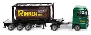 WIK053606 - MAN TGX Euro 6c 4x2 met containerdrager en RINNEN tankcontainer