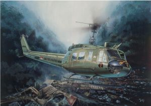 ITA0849 - UH-1D Gladde Iroquois-helikopter om in elkaar te zetten en te schilderen