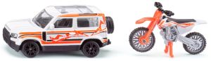 SIK1114 - LAND ROVER Defender met KTM-motorfiets in blisterverpakking