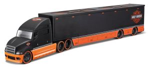 MST11516 - Vrachtwagen 6x4 met aanhangwagen 2 assen HARLEY DAVIDSON Zwart en oranje