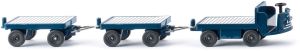 WIK116004 - Elektrische vorkheftruck met aanhangwagens - blauw