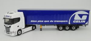 ELI116876 - SCANIA S 500 4x2 met dekzeil afgedekte Tautliner aanhangwagen 3 Assen - Transports GELIN