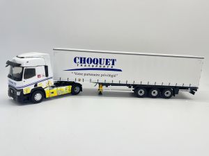 ELI118161 - RENAULT T480 4x2 2021 Colza decor met 3 As aanhanger - Transport CHOQUET