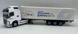ELI118177 - VOLVO FH 4x2 met 3 Assen containerdrager en container - PTS DUFOUR ASTRE
