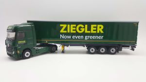 ELI118295 - MERCEDES Actros 5 BigSpace 4x2 met dekzeil aanhangwagen 3 Assen ZIEGLER