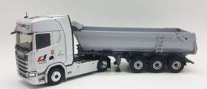 ELI118306 - SCANIA 500S 4x2 met 3-assige Fruehauf kipper - Transports PREJAM