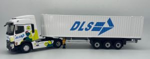 ELI118370 - RENAULT T 480 4x2 met containerdrager en container - Transport DLS