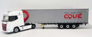 ELI118452 - DAF XG 4x2 met 3-assige schuifzeilaanhanger, COUE Transport