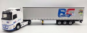ELI118633 - VOLVO FH Aero 4x2 met huifoplegger, 3 assen, ROUILLE & COULON