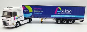 ELI118711 - DAF XG 4x2 met 3-assige schuifzeiloplegger (POULAIN Transport)