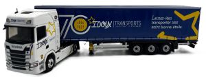 ELI118917 - SCANIA S 500 4x2 met 3-assige schuifzeiloplegger – Transports IDOUX 70-jarig jubileum