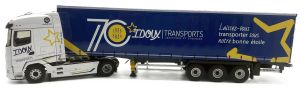 ELI118918 - DAF XG 4x2 met 3-assige schuifzeiloplegger – Transports IDOUX 70-jarig jubileum