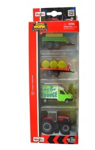 MST12563-B - MASSEY FERGUSON 8S.265-set met 2 aanhangwagens en een bestelwagen