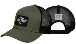 MC13080622OV - John Deere kaki pet met zwarte mesh achterkant
