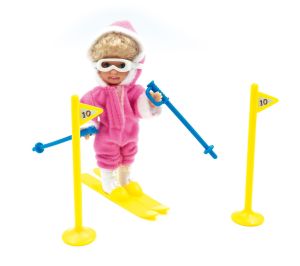 JC15020 - 12cm kind op skischool - Paula met ski's