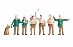 NOC15090 - 6 Duitse politieagenten met accessoires