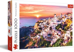 TRF10435 - Puzzel 1000 stukjes Een zonsondergang boven Santorini