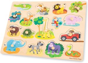 NCT10441 - 17-delige houten legpuzzel Safari