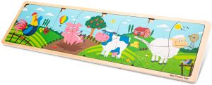 NCT10450 - 4 in 1 houten puzzel boerderijdieren