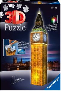RAV125883 - 3D Puzzel 216 Stuks Big Ben verlicht