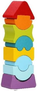 ASM12718 - CUBIKA - 8-delig houten speelgoed Chamboul'tour