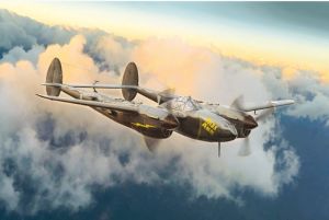 ITA1446 - P38J Lightning-vliegtuig om in elkaar te zetten en te schilderen
